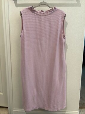 Bayo | Sleeveless Lavender Shift Dress with Ruffle Neck